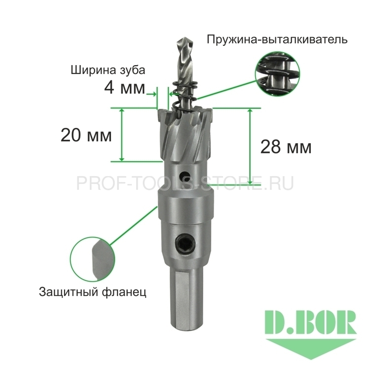 Коронка твердосплавная 19*28 мм HM (комплект)